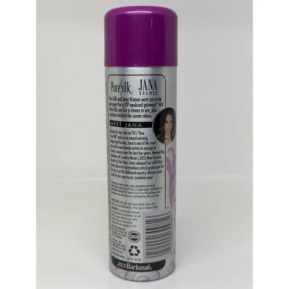 NEW Pure Silk Raspberry Mist‎ Moisturizing Shave Cream With Aloe - 8 Oz